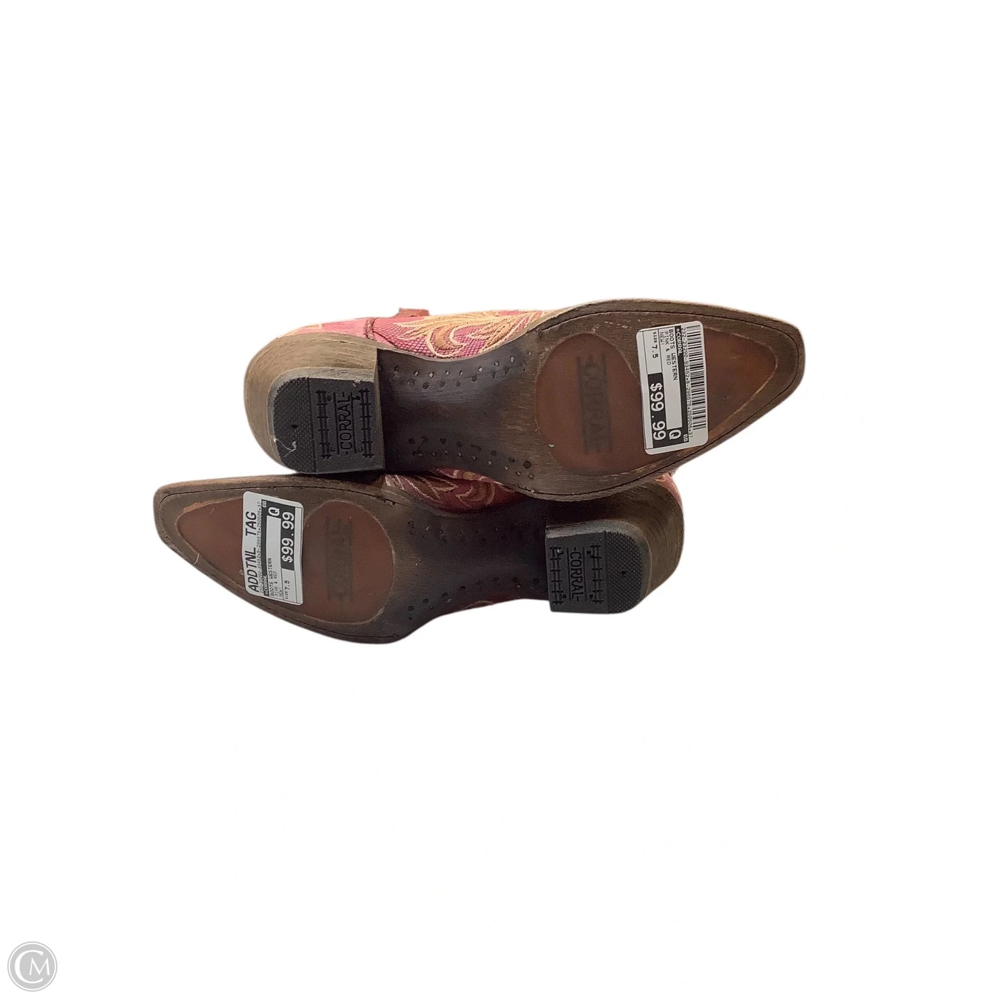 Boots Western By Corral In Pink & Red, Size: 7.5