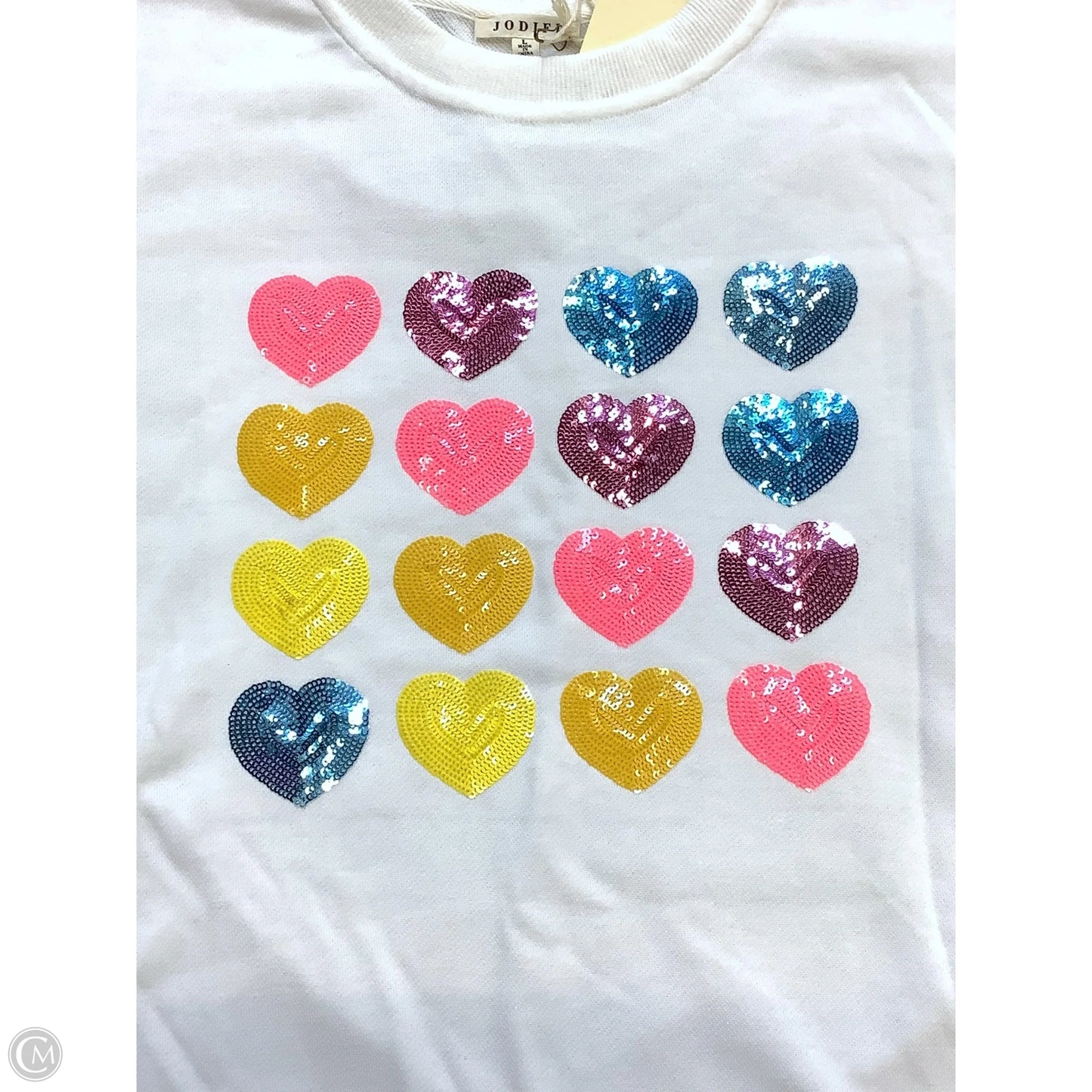 Top Short Sleeve By Jodifl In White, Size: L