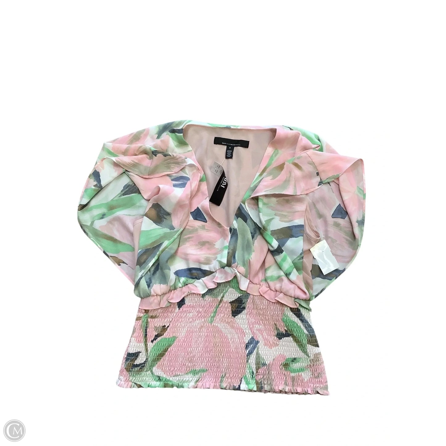 Blouse Short Sleeve By White House Black Market In Pink, Size: 0