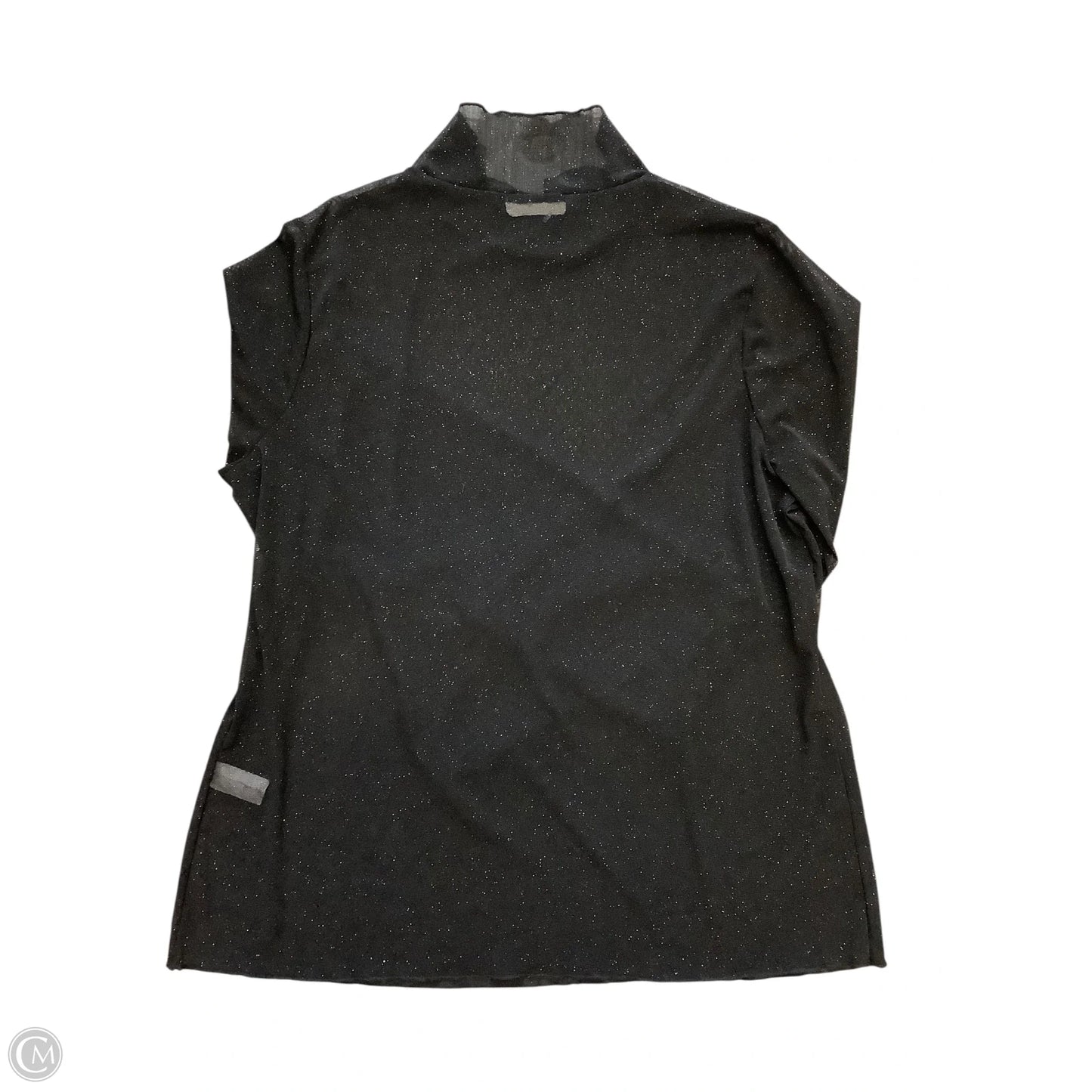 Top Long Sleeve Basic By Jade In Black, Size: 3x Sheer material
