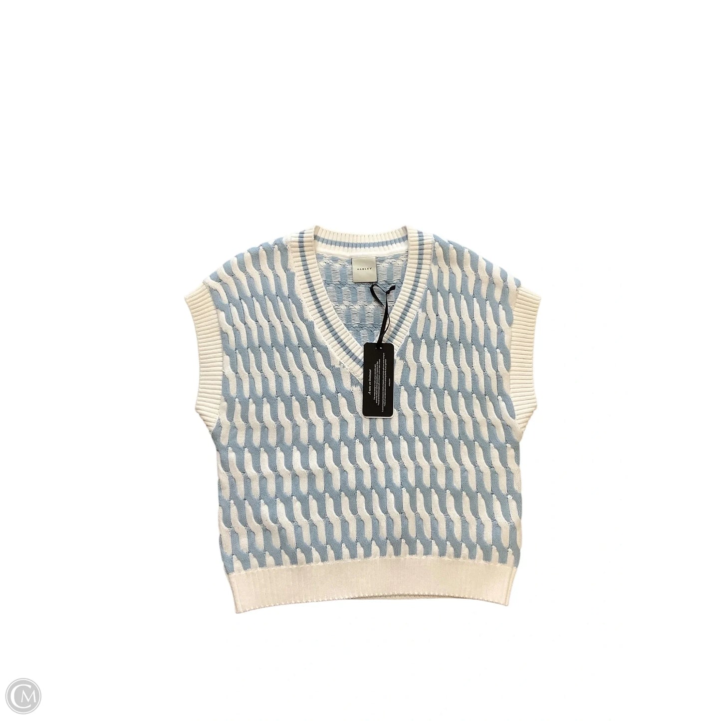 Vest Sweater By Varley In Blue & White, Size: S