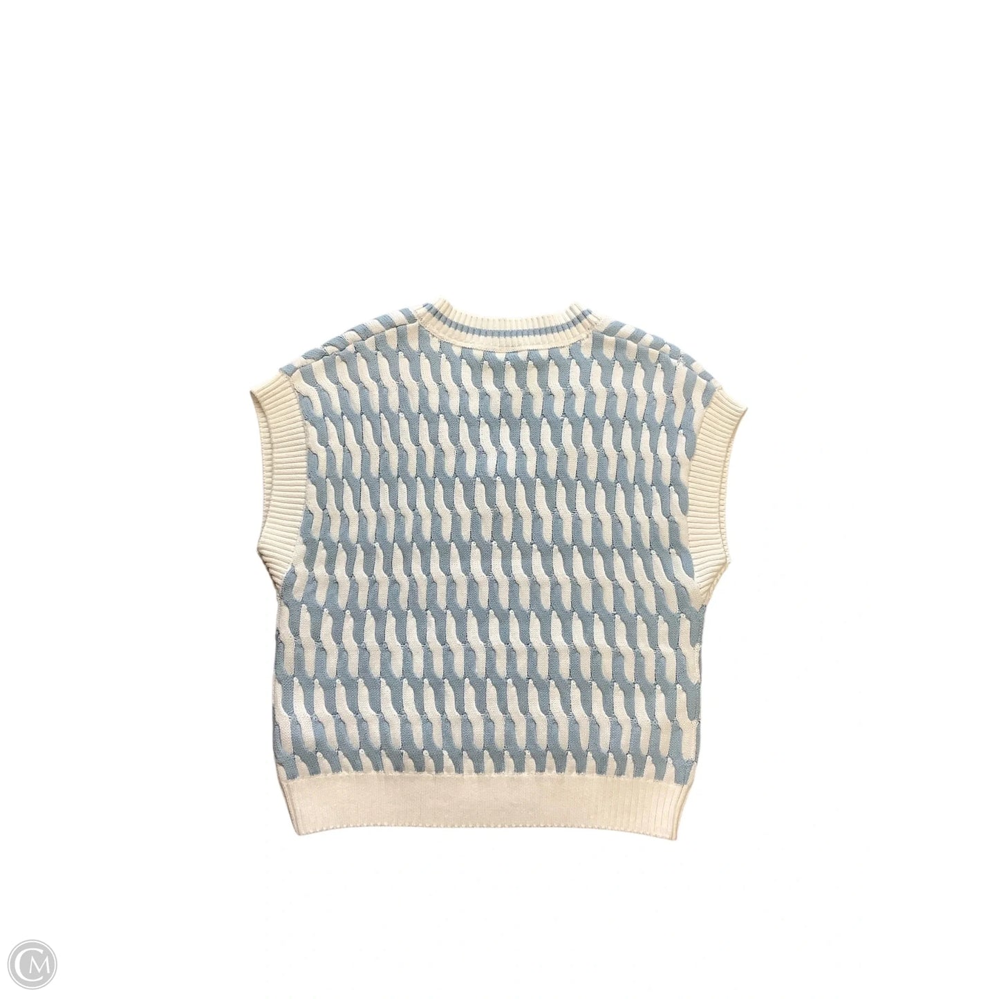 Vest Sweater By Varley In Blue & White, Size: S