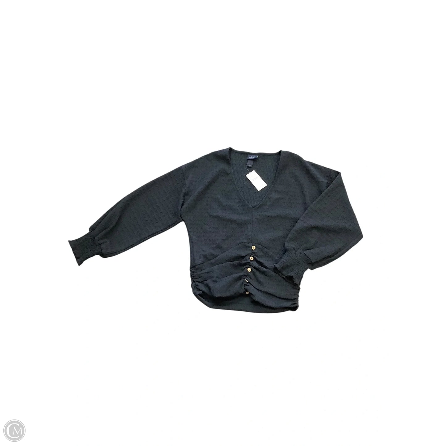 Blouse Long Sleeve By Daytrip In Navy, Size: S