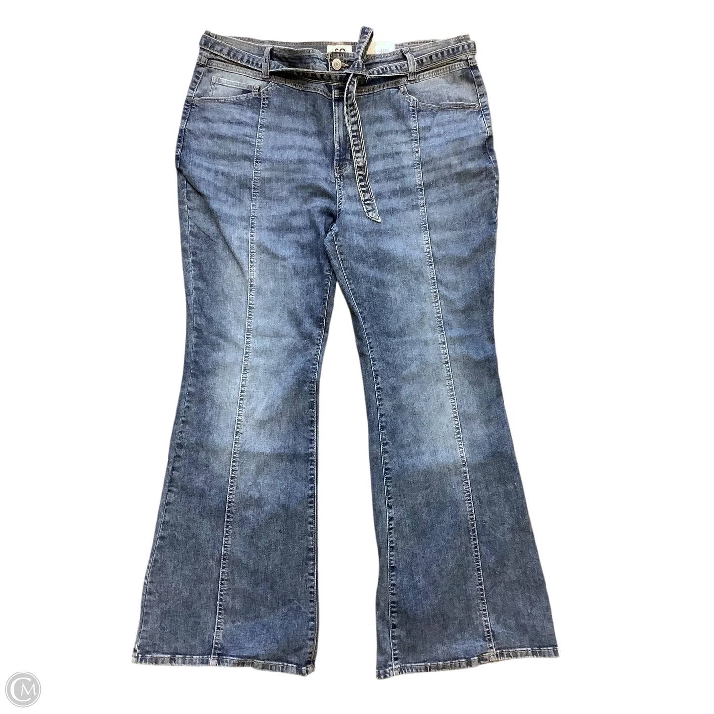 Jeans Flared By So In Blue Denim, Size: 22