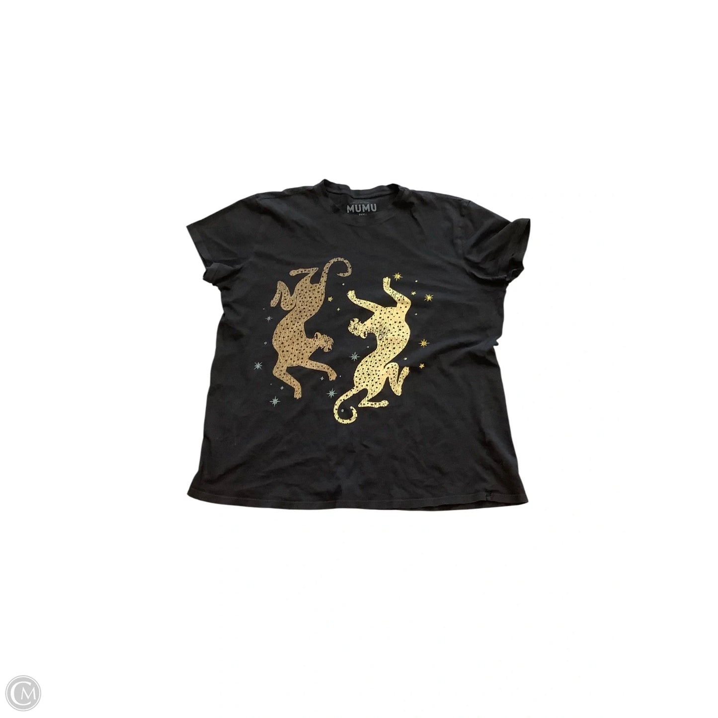 Top Short Sleeve By Mumu In Black, Size: S