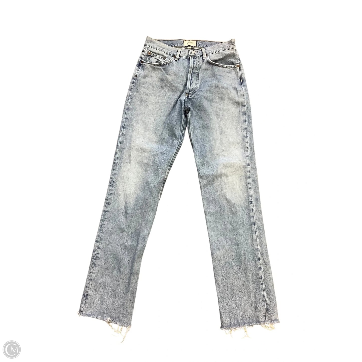 Jeans Straight By Agolde In Blue Denim, Size: 4/26