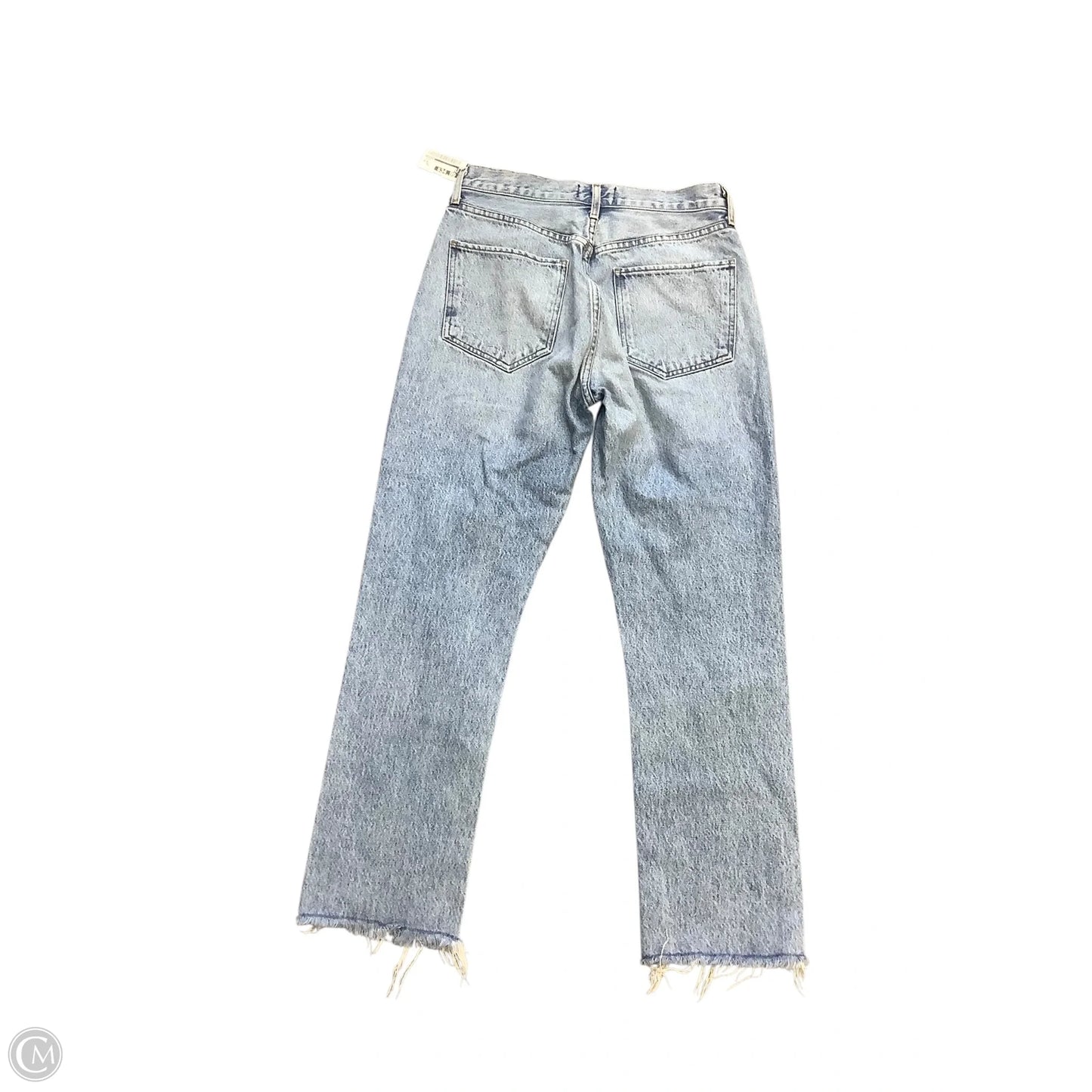 Jeans Straight By Agolde In Blue Denim, Size: 4/27