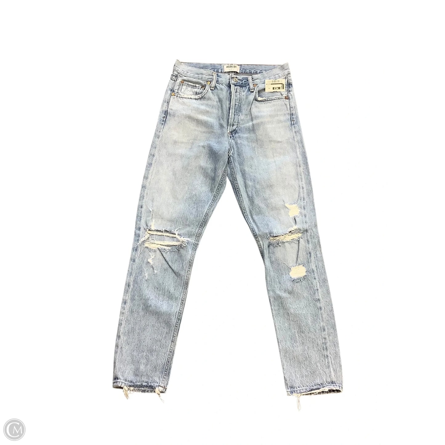 Jeans Straight By Agolde In Blue Denim, Size: 4/26