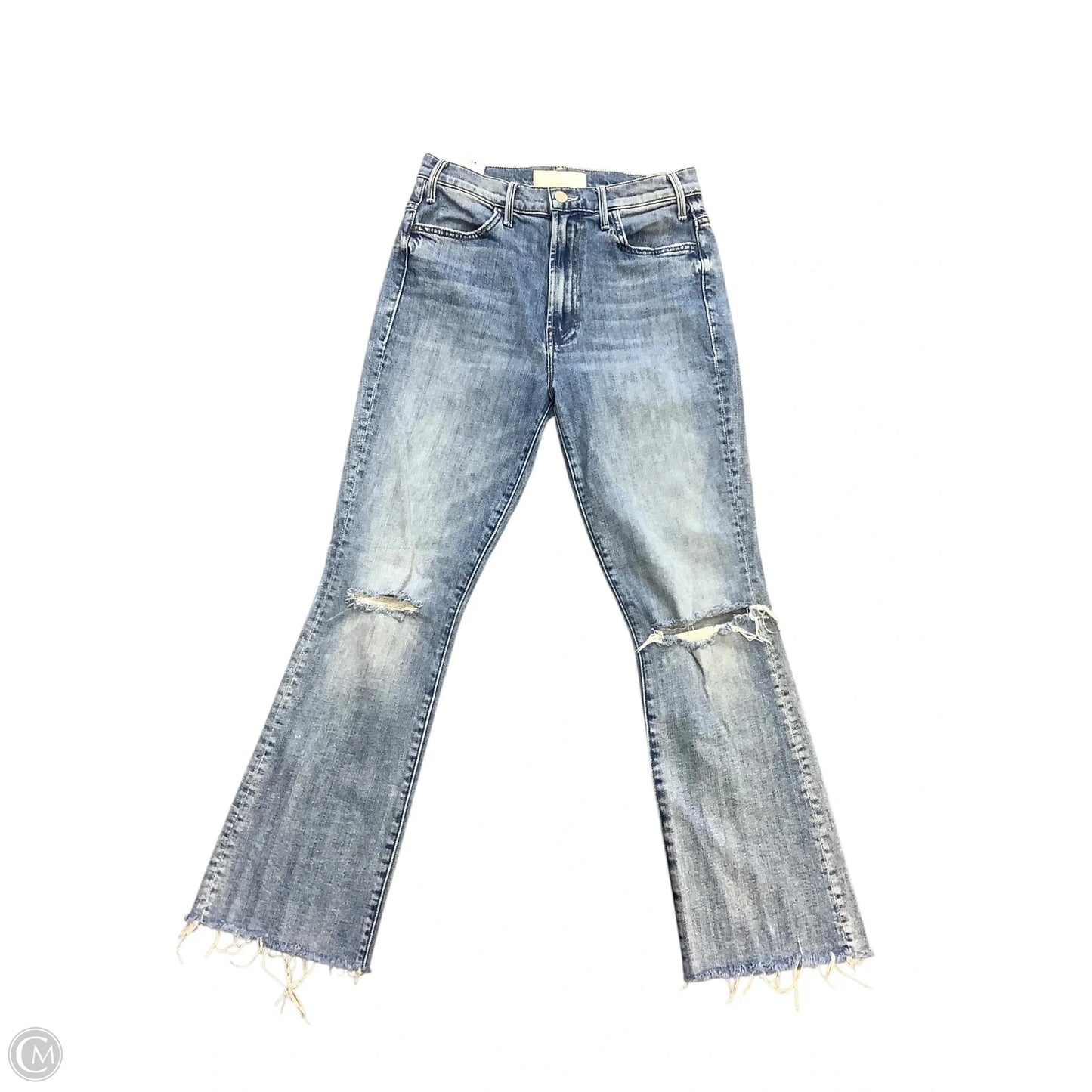 Jeans Straight By Mother In Blue Denim, Size: 4