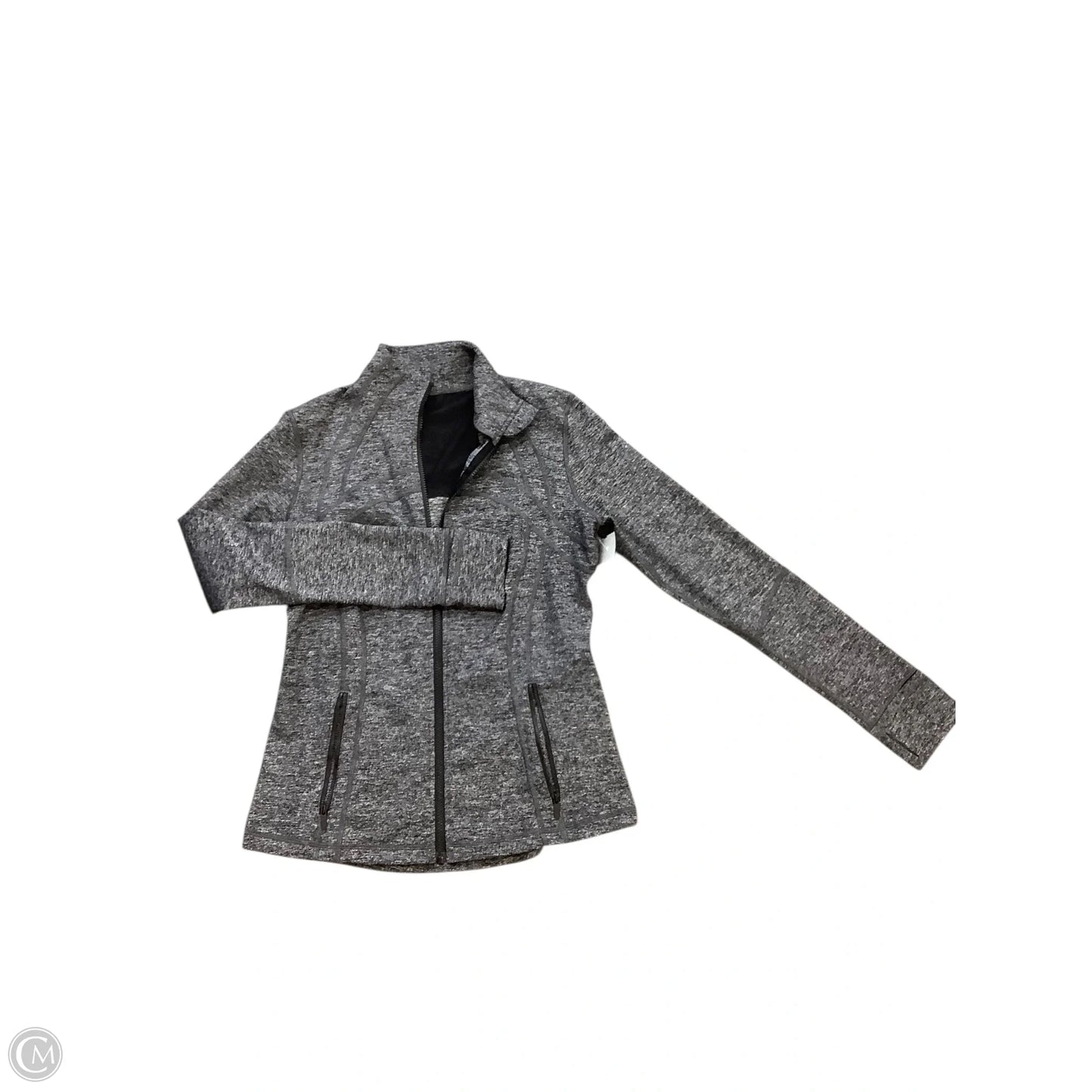 Athletic Jacket By Lululemon In Grey, Size: 12