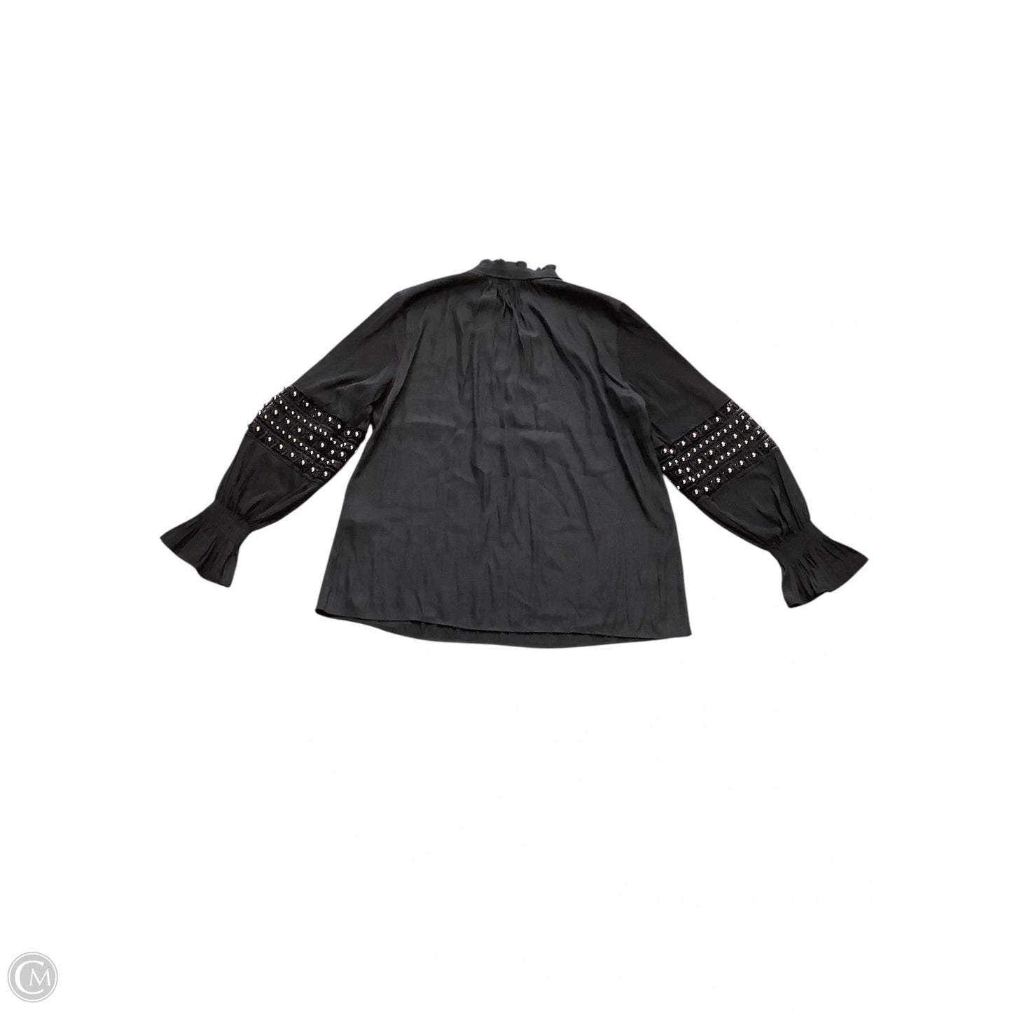 Blouse Long Sleeve By Chicos In Black, Size: M