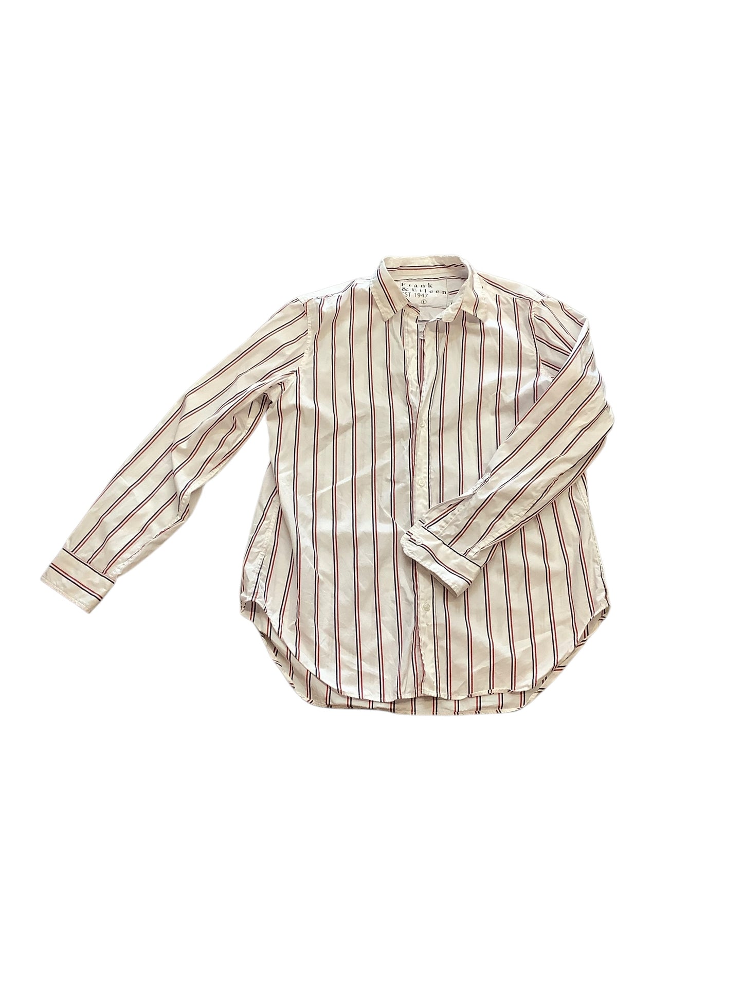Top Long Sleeve By Frank And Eileen In White, Size: L