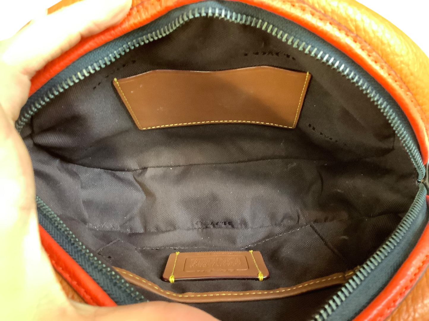 Crossbody Designer By Coach In Orange, Size:Medium