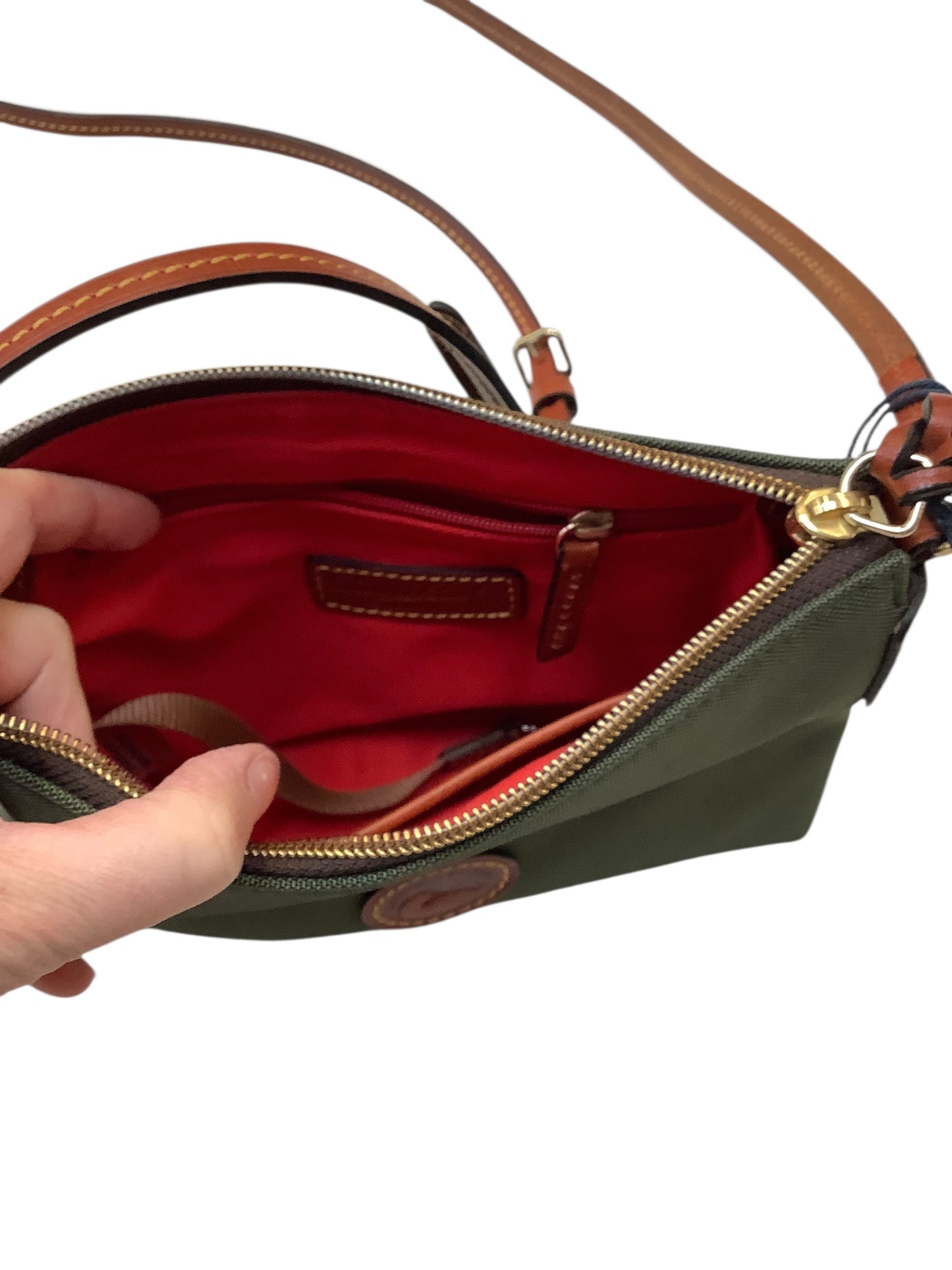 Crossbody Designer By Dooney And Bourke In Green, Size:Small