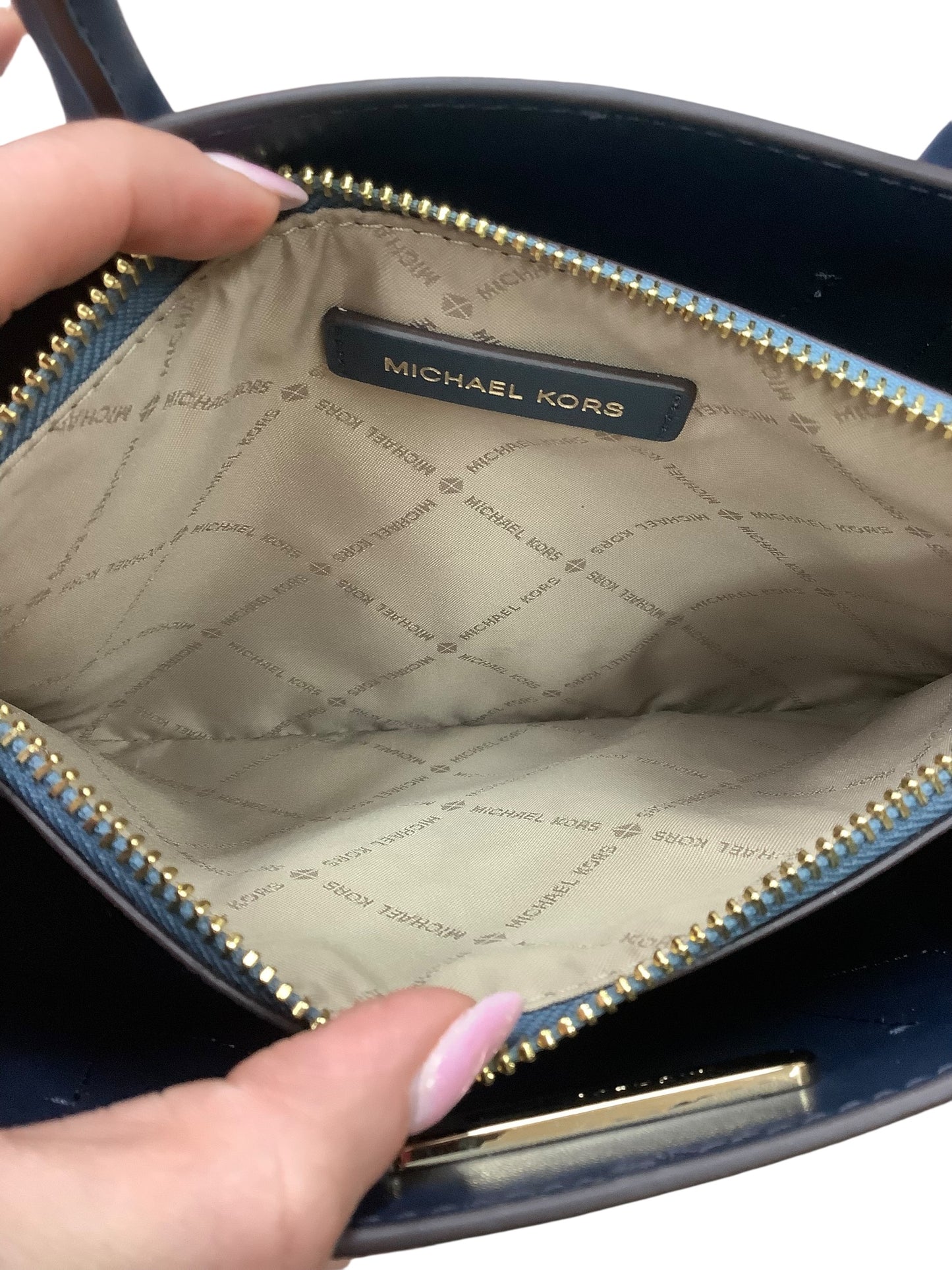 Handbag Designer By Michael Kors In Blue, Size:Medium