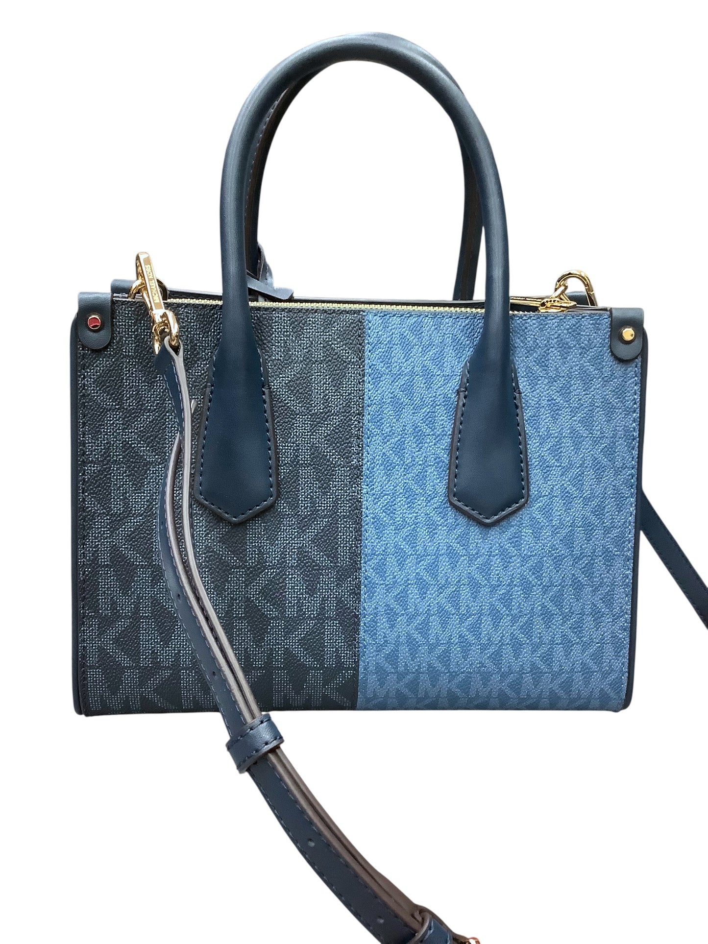 Handbag Designer By Michael Kors In Blue, Size:Medium