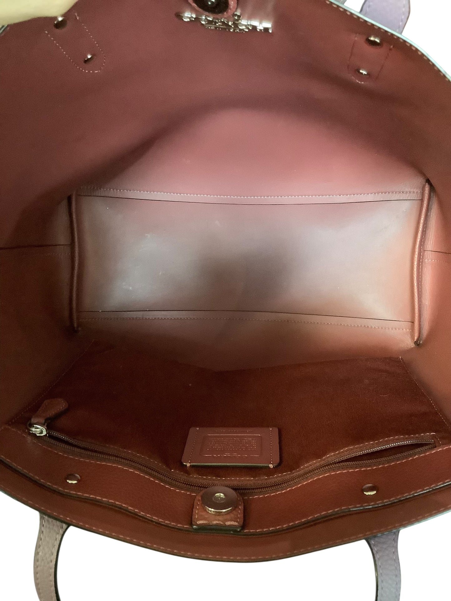 Handbag Designer By Coach In Purple, Size:Large