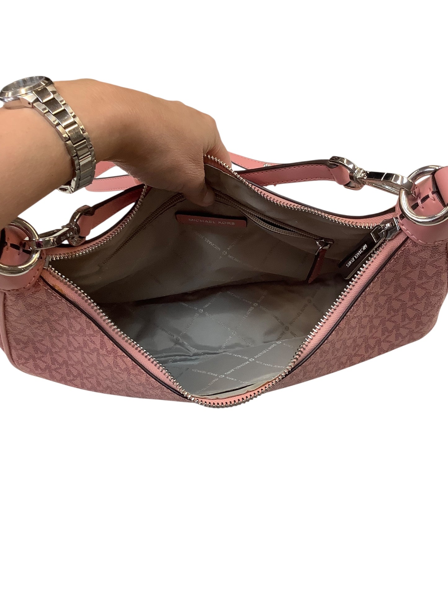 Crossbody Designer By Michael Kors In Pink, Size:Large