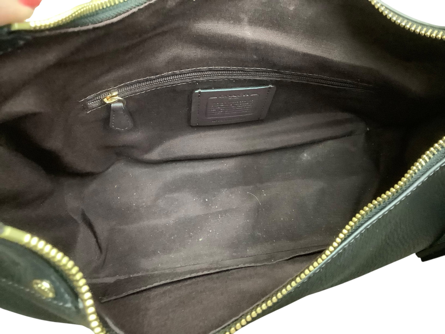 Handbag Designer By Coach In Black, Size:Medium