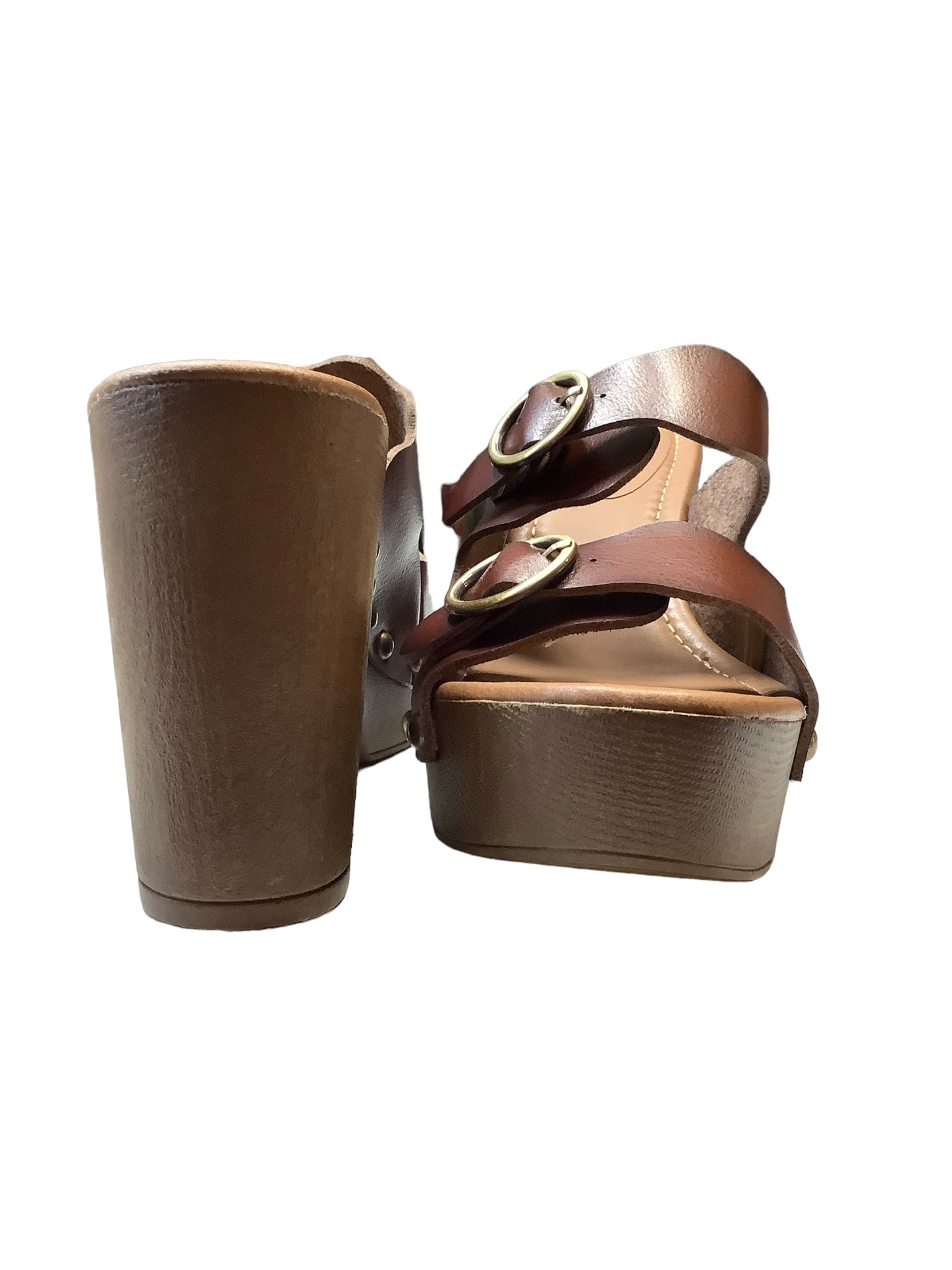 Sandals Heels Block By Just Fab Size: 9