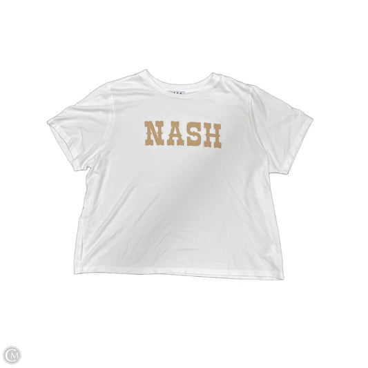 Top Short Sleeve By Clothes Mentor In Cream, Size: L
