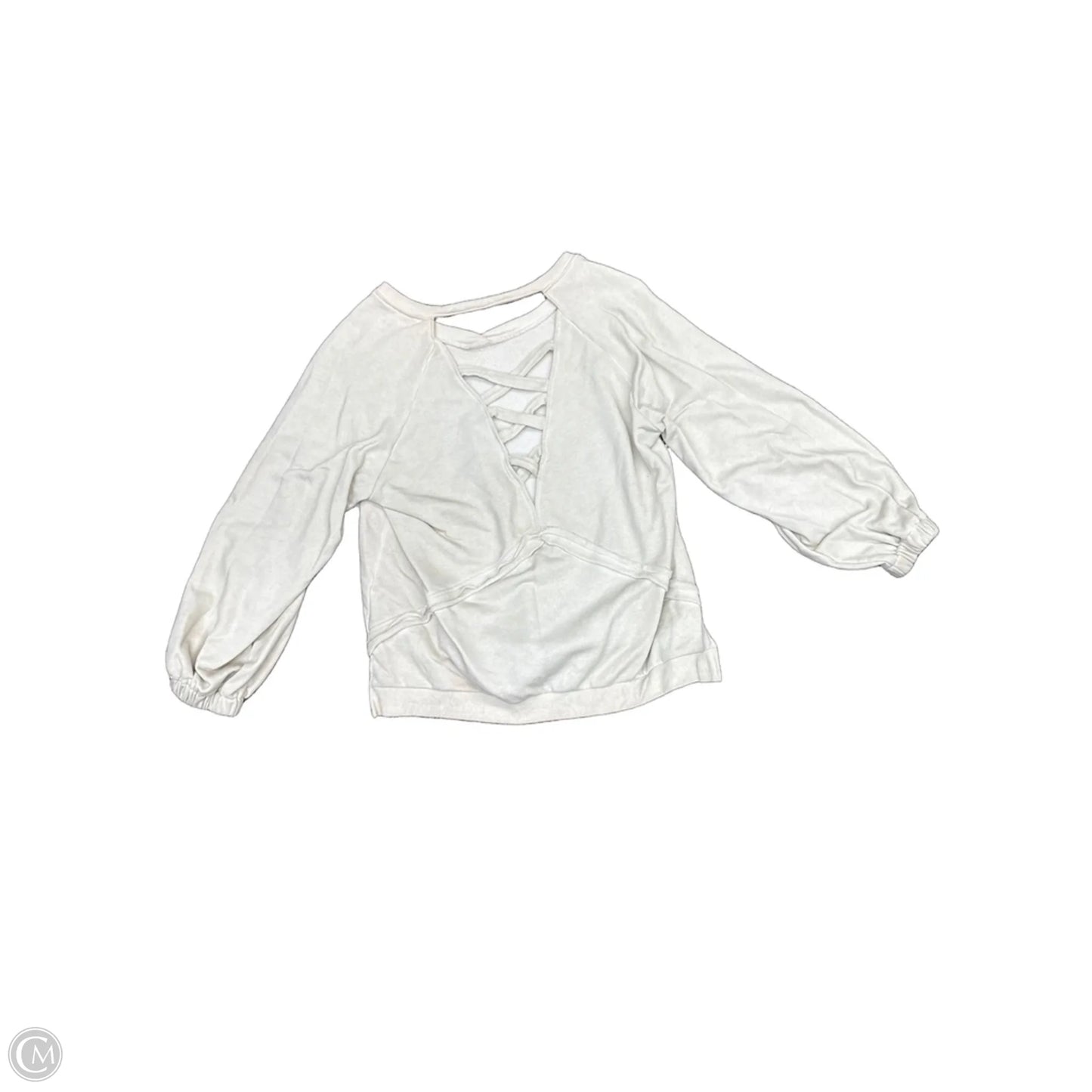 Sweatshirt Crewneck By Pol In Cream, Size: L