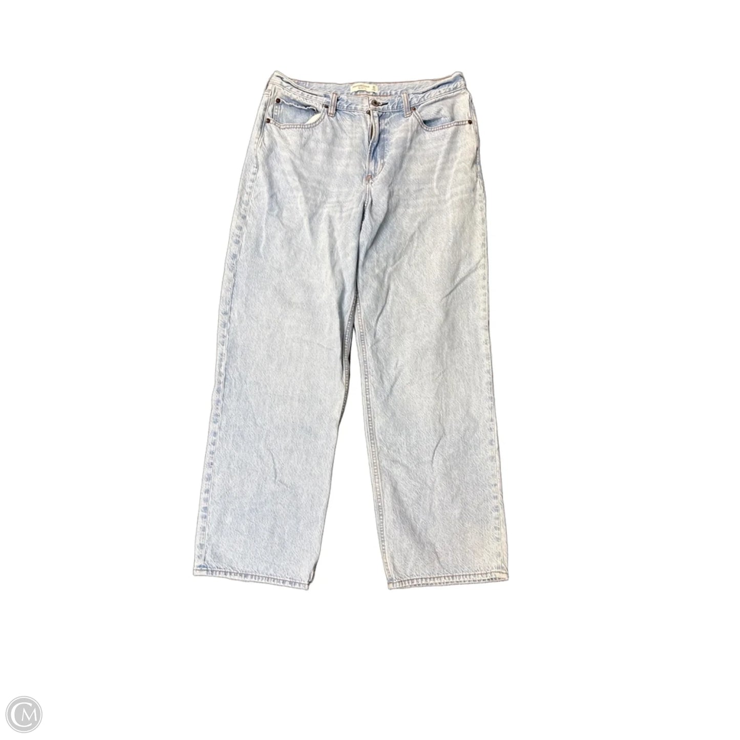 Jeans Straight By Abercrombie And Fitch In Blue Denim, Size: 14