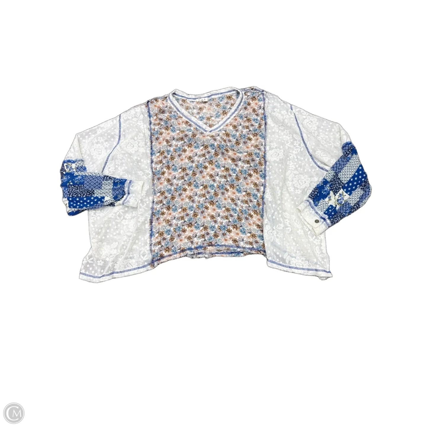 Top Long Sleeve By Pol In Blue, Size: L