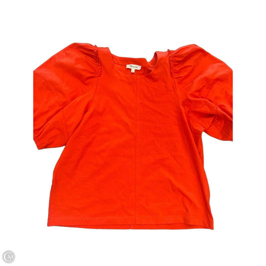 Top Short Sleeve By Maeve In Orange, Size: M
