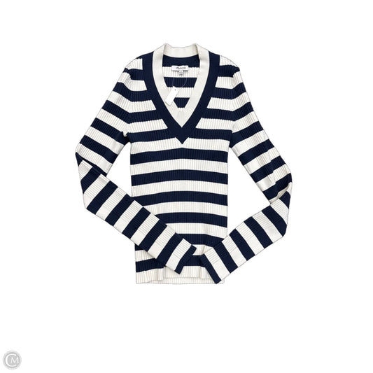 Top Long Sleeve By Madewell In Striped Pattern, Size: M