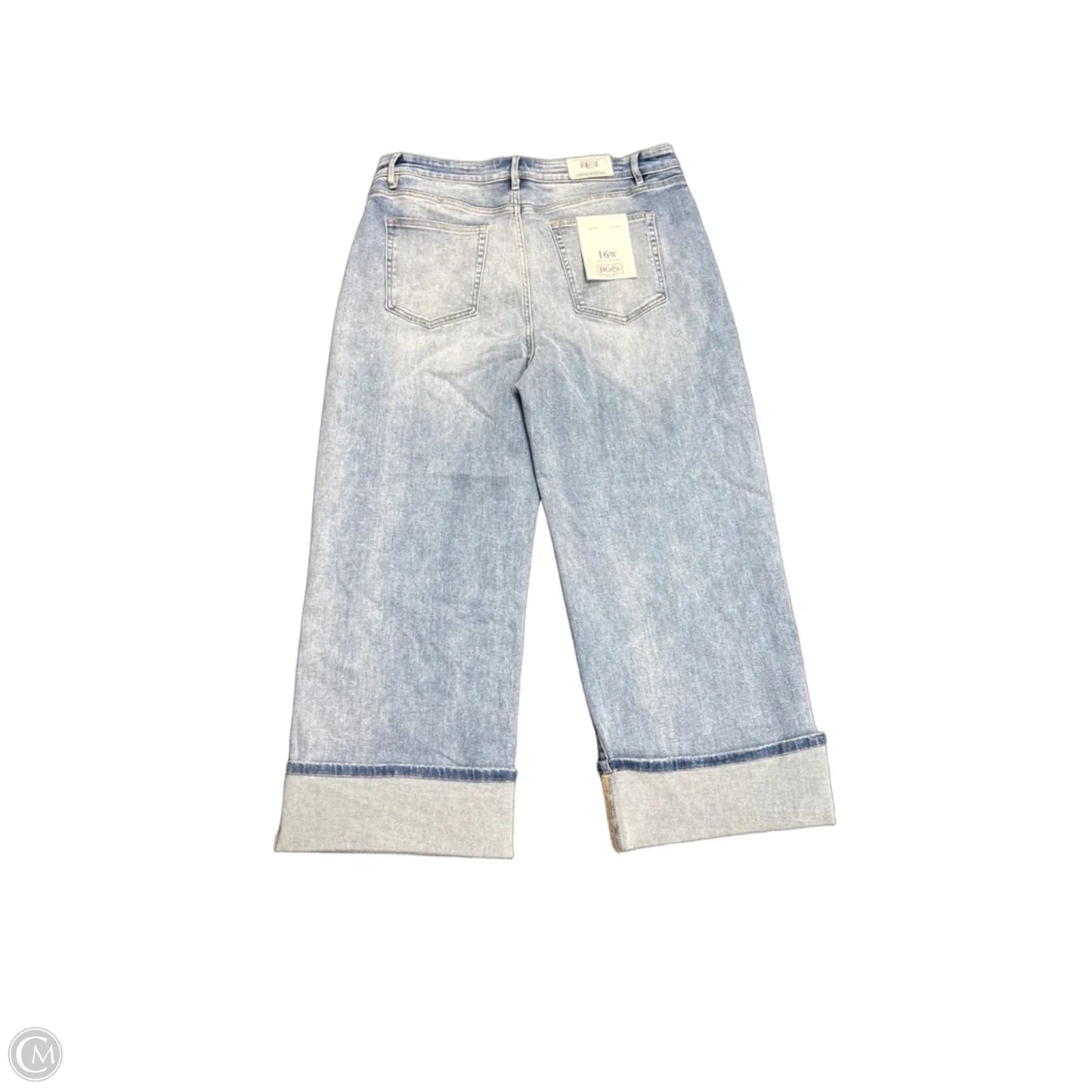 Jeans Wide Leg By Roamans In Blue, Size: 16