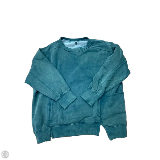Sweatshirt Crewneck By Free People In Teal, Size: S