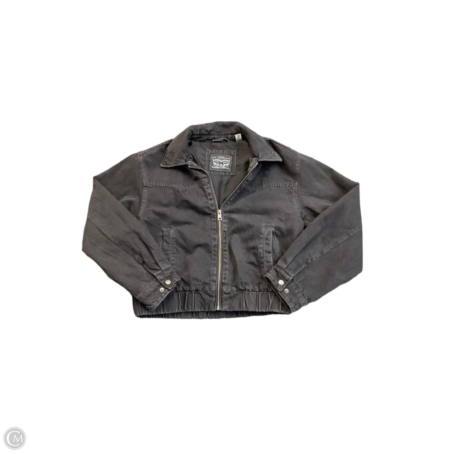 Jacket Denim By Levis In Black, Size: M