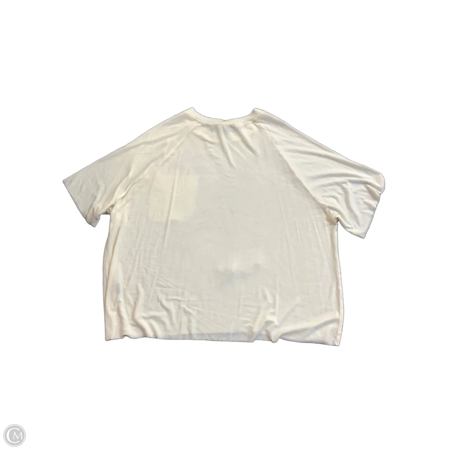 Top Short Sleeve Basic By Pol In Cream, Size: L