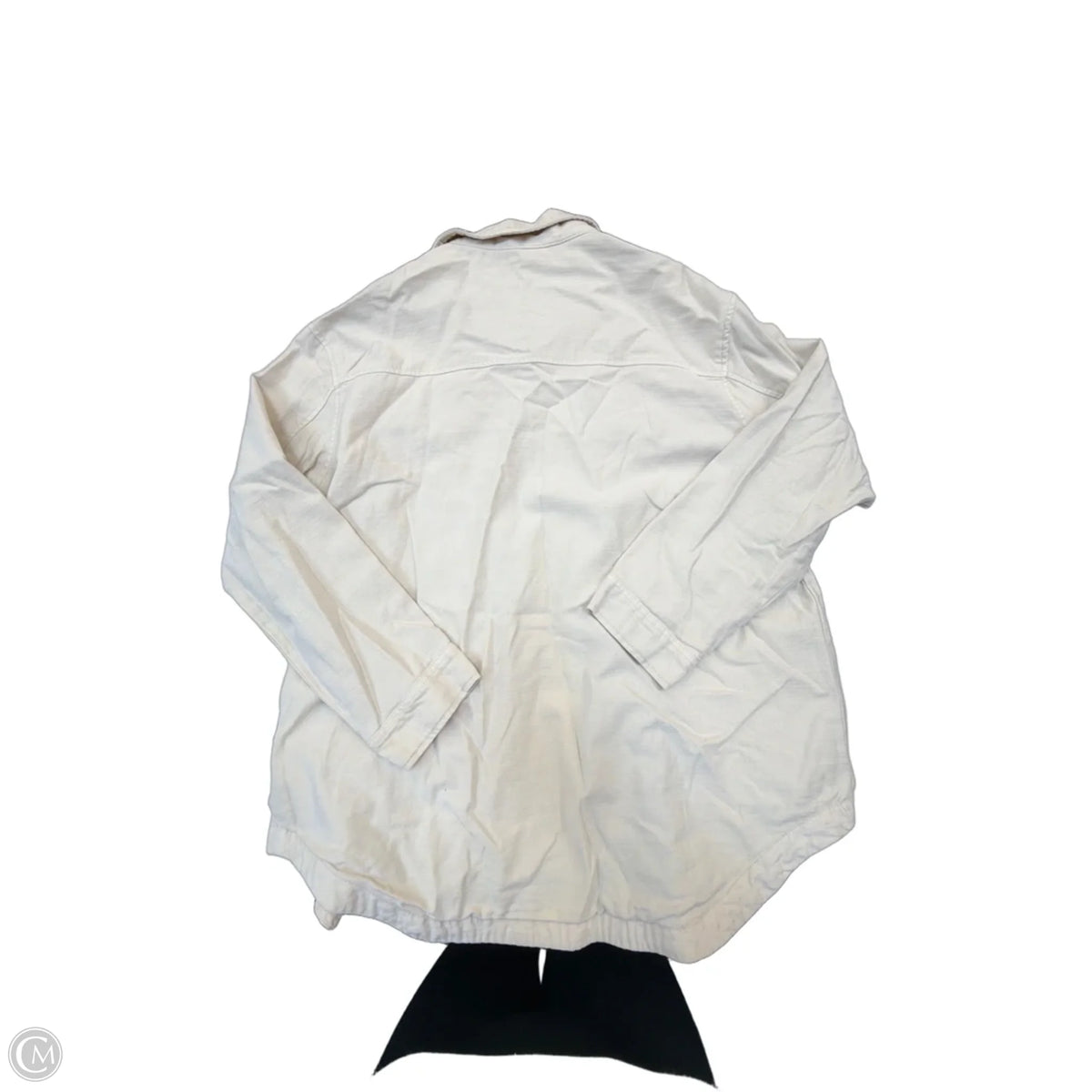 Jacket Shirt By American Eagle In Cream, Size: L