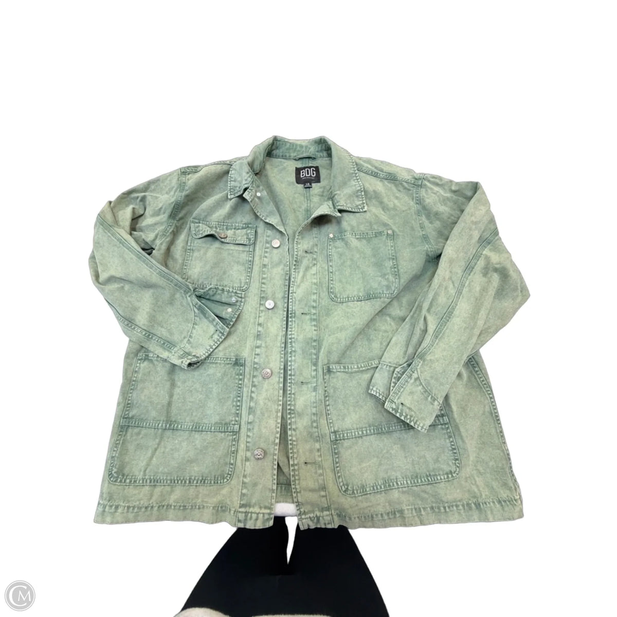 Jacket Denim By Bdg In Green, Size: L