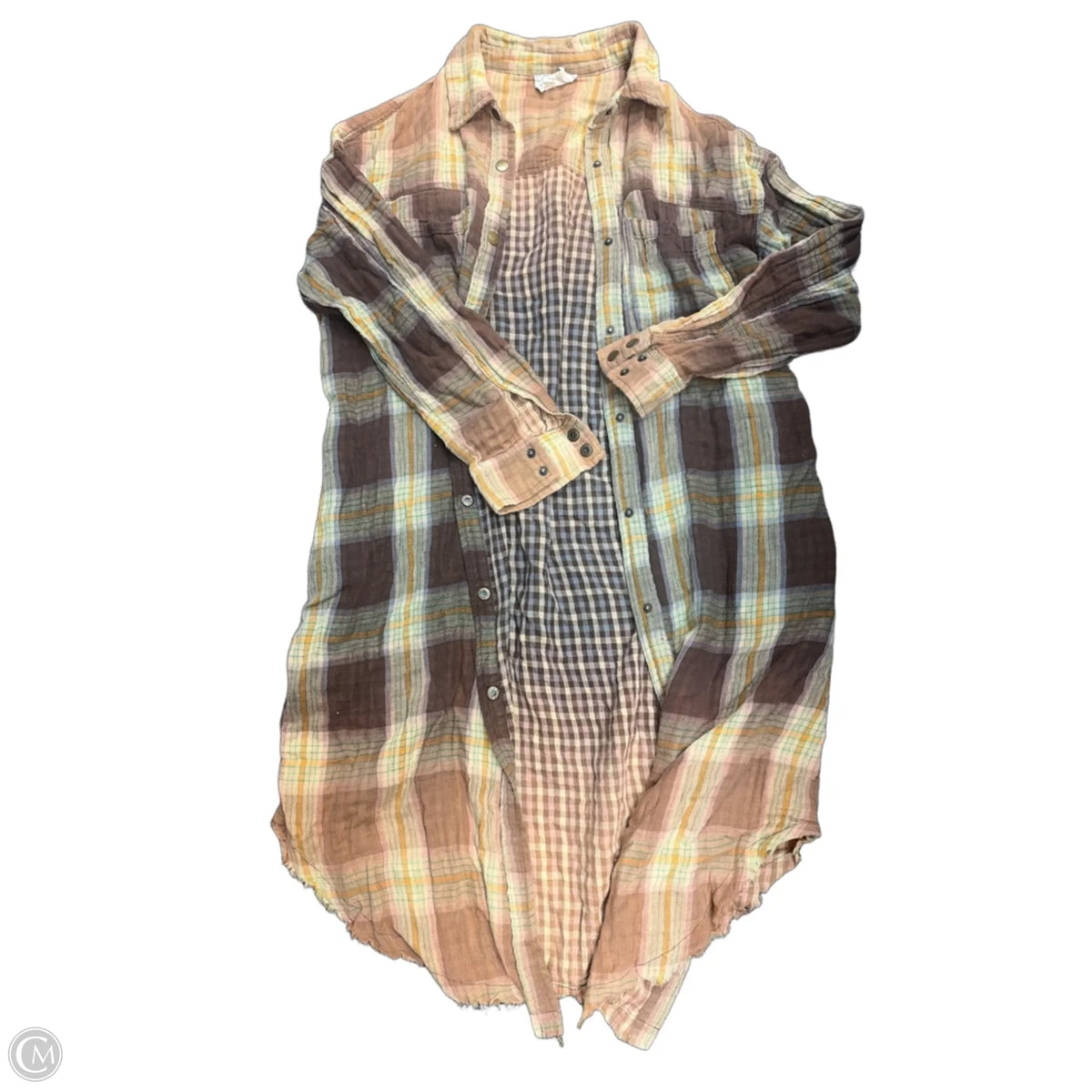 Top Long Sleeve By Oli & Hali In Plaid Pattern, Size: S