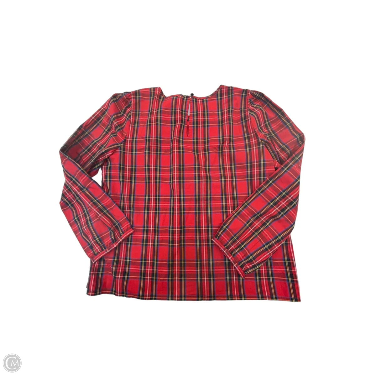 Top Long Sleeve By J. Crew In Plaid Pattern, Size: L