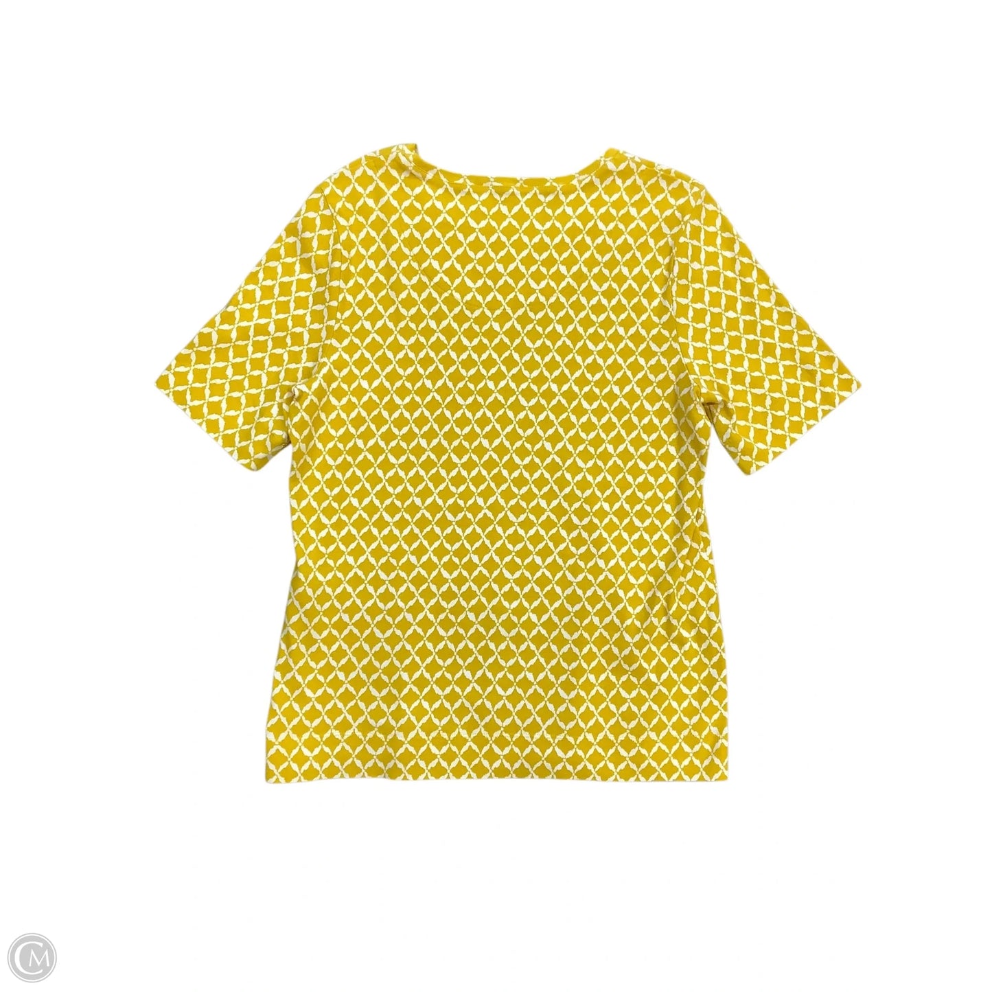 Top Short Sleeve By Chicos In Yellow, Size: M