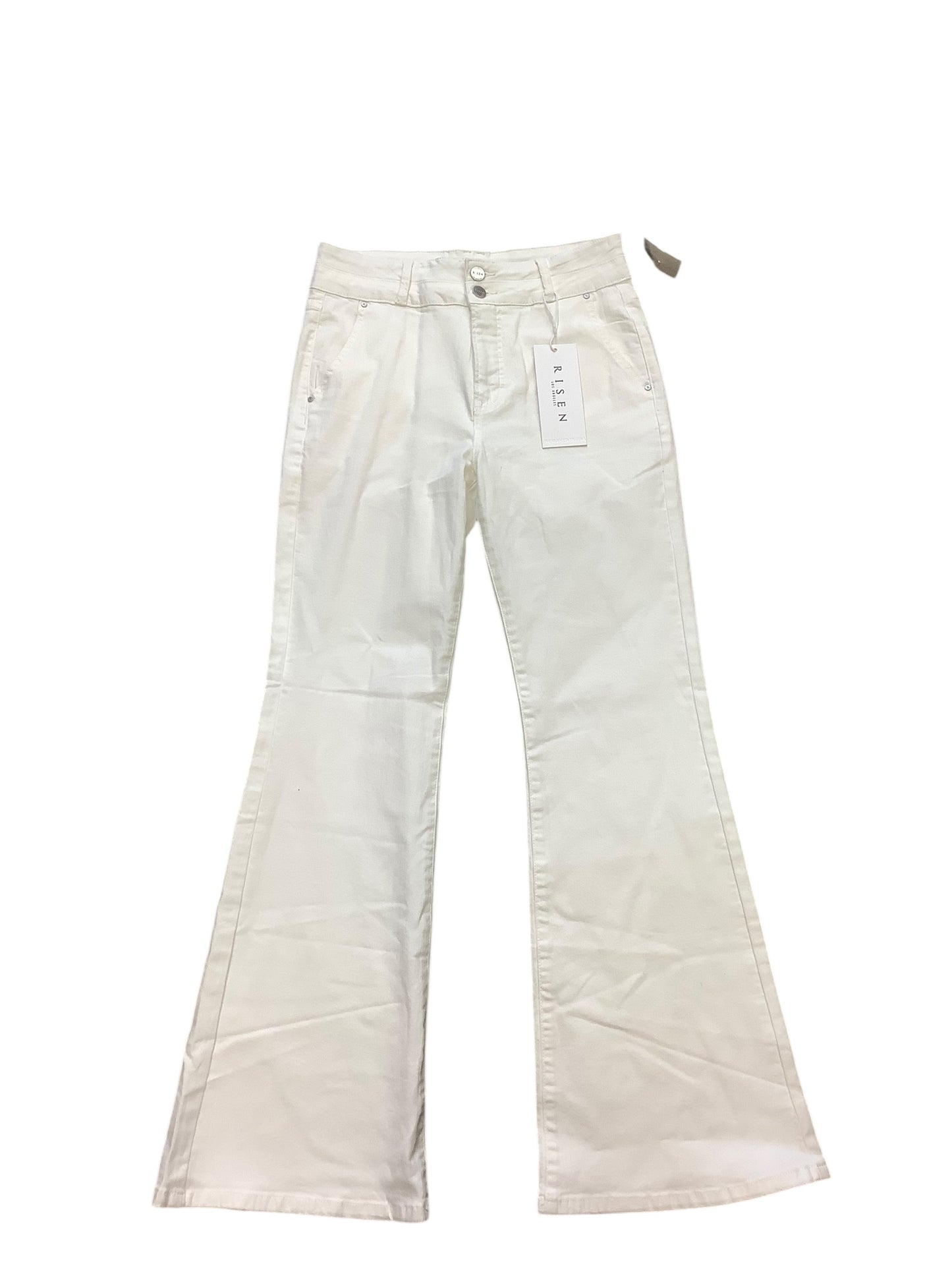 Jeans Flared By Risen In White, Size: 12