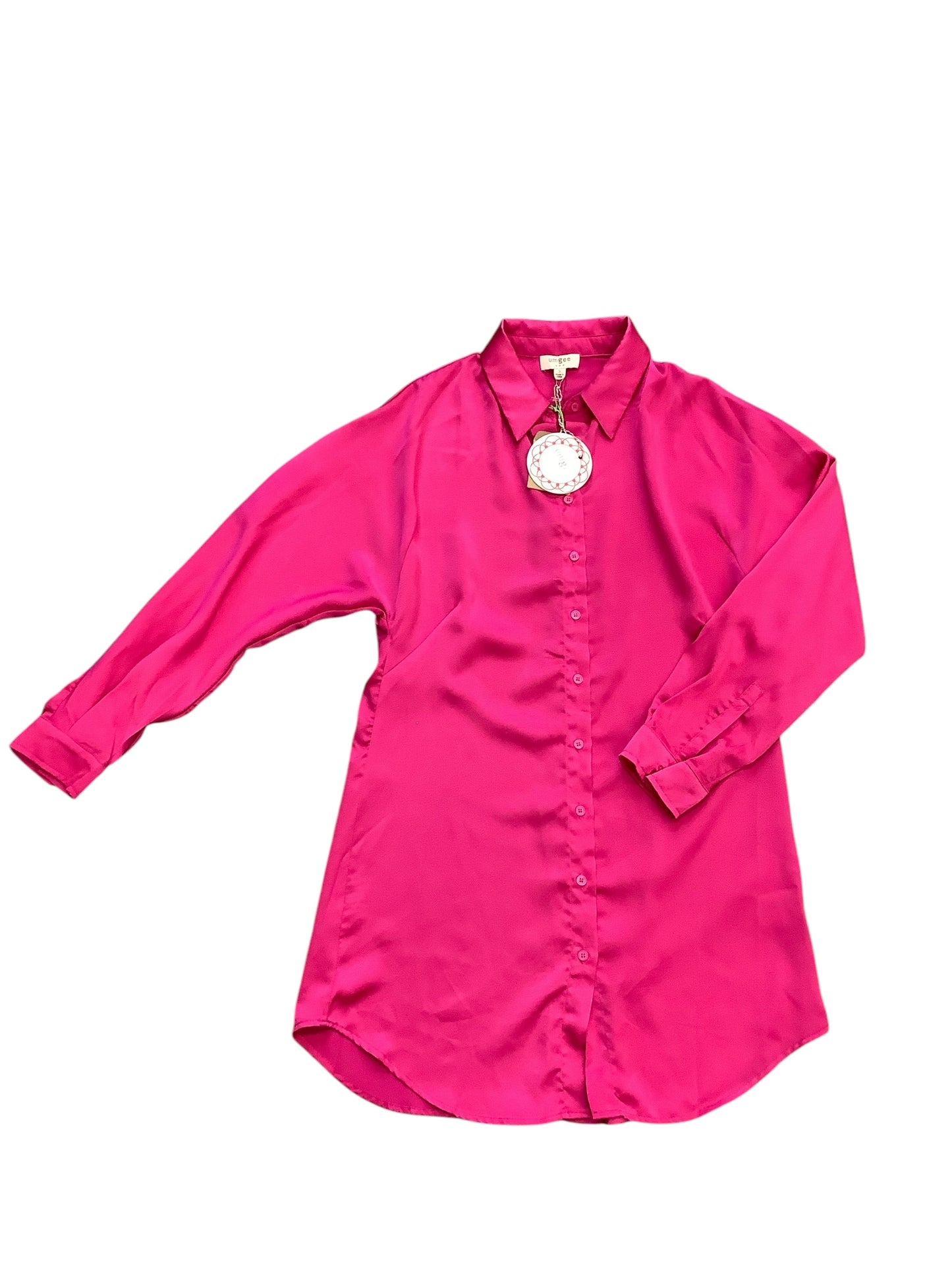 Top Long Sleeve Basic By Umgee In Pink, Size: S