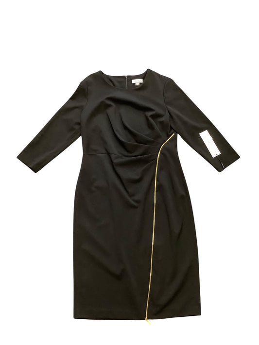 Dress Party Midi By Calvin Klein In Black, Size: 14