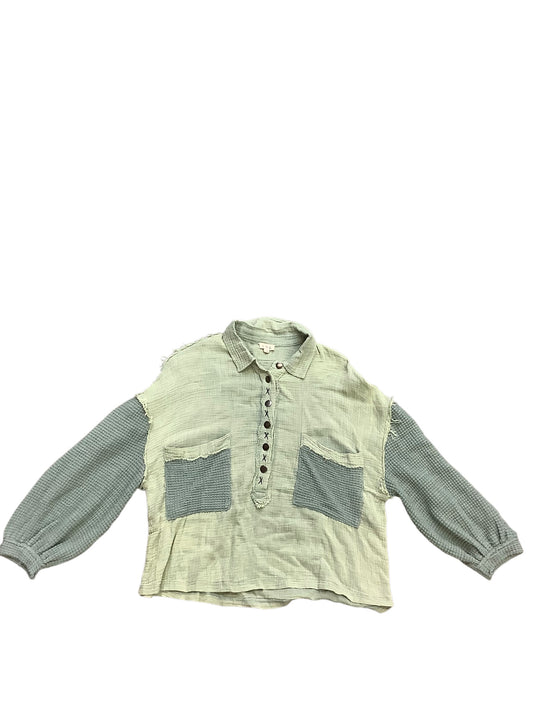 Top Long Sleeve By Pol In Green, Size: S