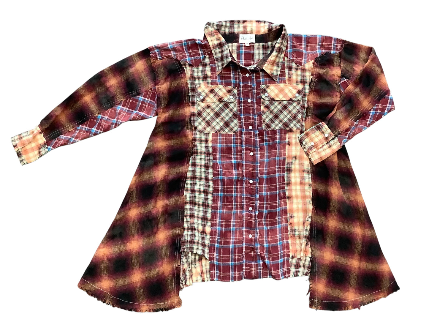 Top Long Sleeve By Oli & Hali In Plaid Pattern, Size: M