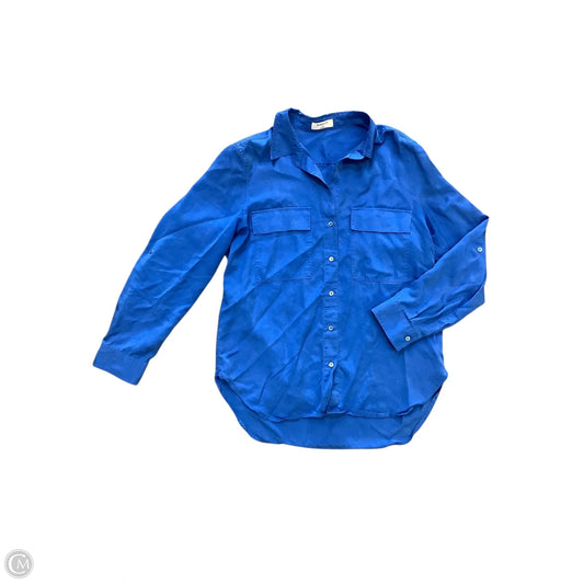 Blouse Long Sleeve By Babaton In Blue, Size: M