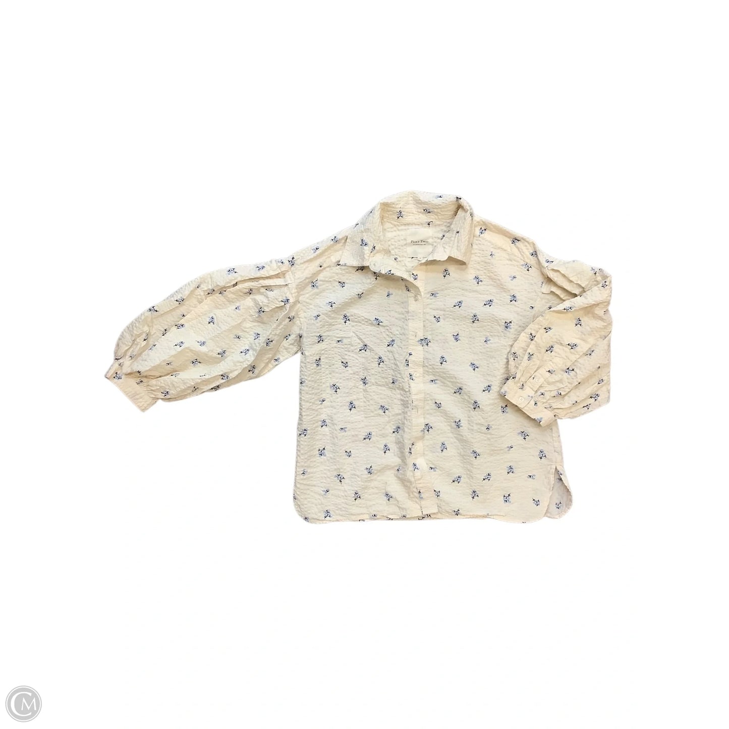 Top 3/4 Sleeve By Clothes Mentor In Cream, Size: L