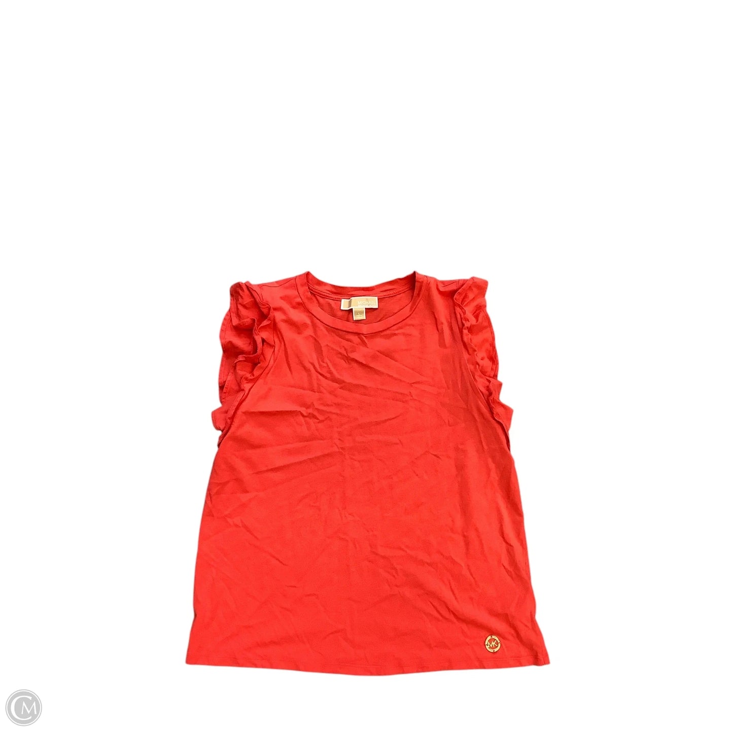 Top Short Sleeve Basic By Michael By Michael Kors In Red, Size: L