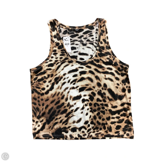 Top Sleeveless By Express In Animal Print, Size: S
