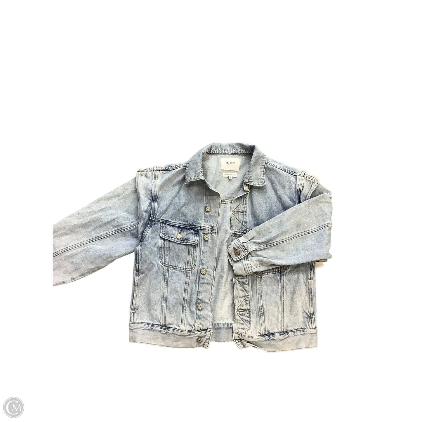 Jacket Denim By Vervet In Blue, Size: M