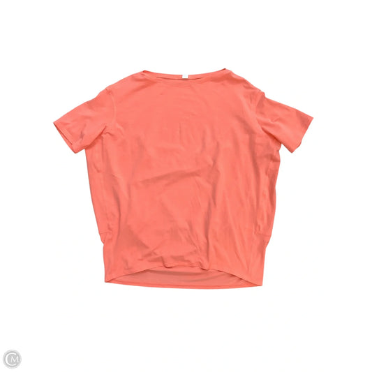 Athletic Top Short Sleeve By Lululemon In Peach, Size: 0
